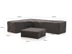 Kees Smit Gartenmöbelabdeckung Ecklounge-Set 310x95/235x95x70 cm