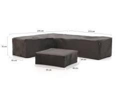 Kees Smit Gartenmöbelabdeckung Ecklounge-Set 235x95/310x95x70 cm