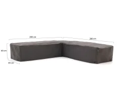 Kees Smit Gartenmöbelabdeckung Ecklounge-Set 280x85/280x85x60 cm