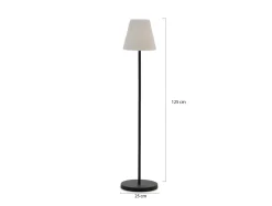 Luzenca LED-Stehlampe für draußen aufladbar dimmbar ø 25 cm (h: 125 cm)