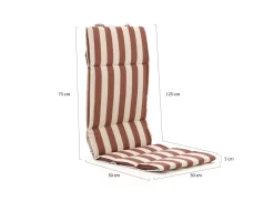 Madison Fiber de luxe Hochlehner Auflage 125x50 cm