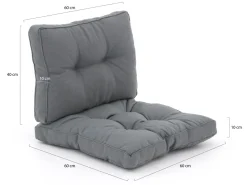 Madison Florance Loungekissen Sitz ca. 60x60 cm Rücken ca. 60x40 cm 2-Teilig