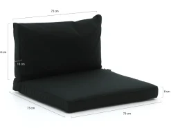 Madison Loungekissen Luxus Sitz 73x73 cm Rücken 73x40 cm