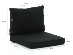 Madison Loungekissen Luxus Sitz 60x60 cm Rücken 60x40 cm