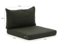 Madison Loungekissen Luxus Sitz 73x73 cm Rücken 73x40 cm 2-Teilig