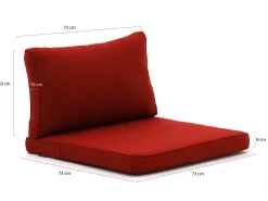 Madison Loungekissenset Luxus Rücken 73x40 cm Sitz 73x73 cm 4-Teilig