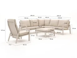 Manifesto Alzano Ecklounge-Set 5-teilig 6-Sitzer verstellbar