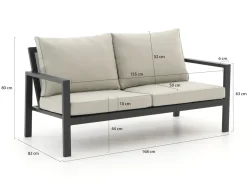 Manifesto Alzano Gartensofa 168 cm