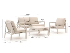 Manifesto Alzano Sessel-Sofa Lounge-Set 4-teilig