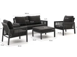 Manifesto Alzano Sessel-Sofa Lounge-Set 4-teilig