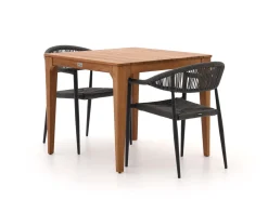 Manifesto Belpasso/Bruca 90 cm Gartenmöbel-Set 3-teilig stapelbar