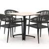 Manifesto Belpasso/Canzo 80 cm Gartenmöbel-Set 5-teilig stapelbar klappbar