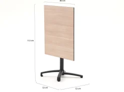 Manifesto Belpasso/Canzo 80 cm Gartenmöbel-Set 5-teilig stapelbar klappbar