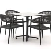 Manifesto Belpasso/Canzo 80 cm Gartenmöbel-Set 5-teilig stapelbar klappbar