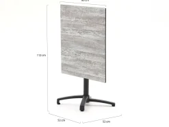 Manifesto Belpasso/Canzo 80 cm Gartenmöbel-Set 5-teilig stapelbar klappbar