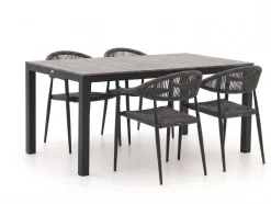 Manifesto Belpasso/Fidenza 160 cm Gartenmöbel-Set 5-teilig stapelbar