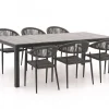 Manifesto Belpasso/Fidenza 220 cm Gartenmöbel-Set 7-teilig stapelbar