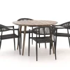 Manifesto Belpasso/ROUGH-K ø 115 cm Gartenmöbel-Set 5-teilig stapelbar