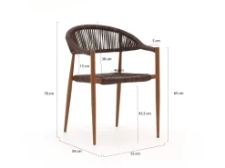 Manifesto Belpasso/ROUGH-Y ø 150 cm Gartenmöbel-Set 6-teilig stapelbar
