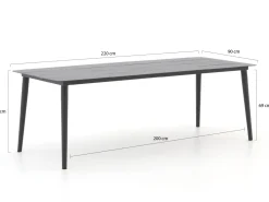 Manifesto Belpasso/Sora 220 cm Gartenmöbel-Set 7-teilig stapelbar