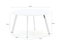 Manifesto Bovezzo Beistelltisch Outdoor ø 70 cm (h: 40 cm)
