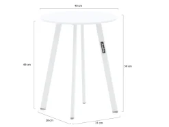 Manifesto Bovezzo Beistelltisch Outdoor ø 40 cm (h: 50 cm)
