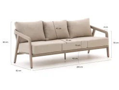 Manifesto Caldarola Gartensofa 3-Sitzer 203 cm
