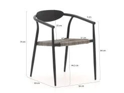 Manifesto Cavone/Bruca 90 cm Gartenmöbel-Set 3-teilig stapelbar