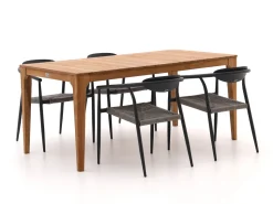 Manifesto Cavone/Bruca 170 cm Gartenmöbel-Set 5-teilig stapelbar