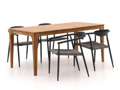 Manifesto Cavone/Bruca 170 cm Gartenmöbel-Set 5-teilig stapelbar