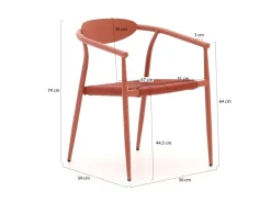 Manifesto Cavone/ROUGH-K ø 115 cm Gartenmöbel-Set 5-teilig stapelbar