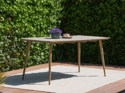 Manifesto Cavone/ROUGH-K 160 cm Gartenmöbel-Set 5-teilig stapelbar