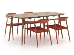 Manifesto Cavone/ROUGH-K 160 cm Gartenmöbel-Set 5-Teilig Stapelbar