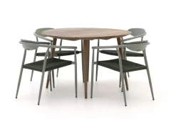 Manifesto Cavone/ROUGH-K ø 115 cm Gartenmöbel-Set 5-Teilig Stapelbar