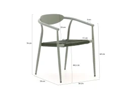 Manifesto Cavone/ROUGH-K ø 115 cm Gartenmöbel-Set 5-Teilig Stapelbar