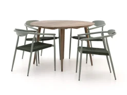 Manifesto Cavone/ROUGH-K ø 115 cm Gartenmöbel-Set 5-Teilig Stapelbar