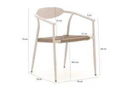 Manifesto Cavone/Sestino 160 cm Gartenmöbel-Set 5-teilig stapelbar