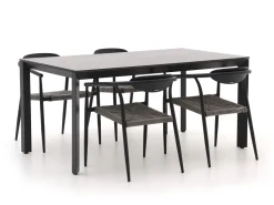 Manifesto Cavone/Sestino 160 cm Gartenmöbel-Set 5-teilig stapelbar