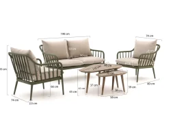 Manifesto Celante/ROUGH-K Sessel-Sofa Lounge-Set 4-Sitzer 5-teilig
