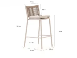 Manifesto Idro Barhocker Outdoor stapelbar