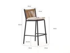 Manifesto Idro Barhocker Outdoor stapelbar