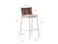 Manifesto Idro Barhocker Outdoor stapelbar