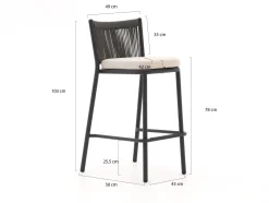 Manifesto Idro/Savio 90 cm Gartenbar-Set 3-teilig