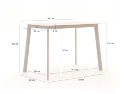 Manifesto Idro/Savio 150 cm Gartenbar-Set 5-teilig
