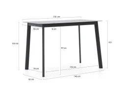 Manifesto Idro/Savio 150 cm Gartenbar-Set 5-teilig