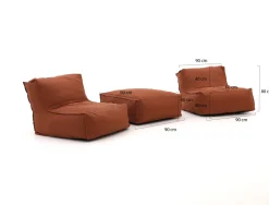 Manifesto Lonato Sitzsack Lounge Balkon-Set 3-teilig