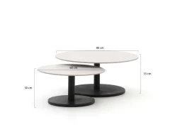 Manifesto Monticano Loungetisch-Set 2-teilig