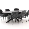Manifesto Novara/Furato ellips 240 cm Gartenmöbel-Set 7-teilig