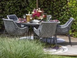 Manifesto Novara/Furato ellips 240 cm Gartenmöbel-Set 7-teilig