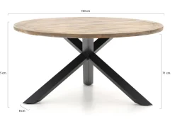 Manifesto Novara/ROUGH-Y ø150 cm Gartenmöbel-Set 7-teilig